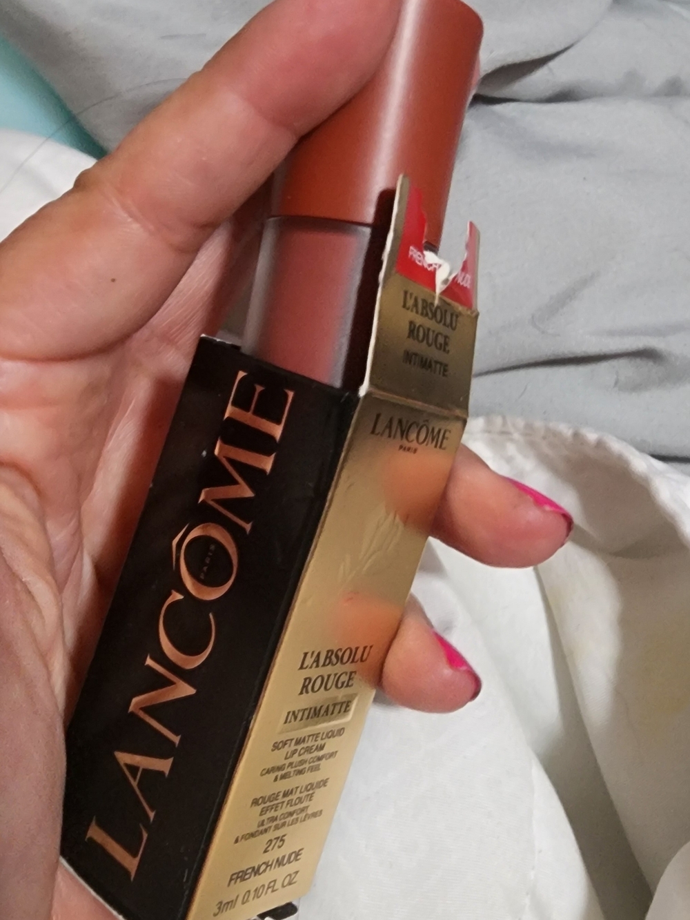 Lancôme L'Absolu Rouge Intimatte Liquid Lipstick - French Nude (warm nude)